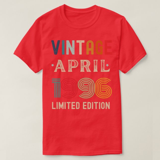 April Geburtstagsgeschenk 36 T-Shirt (Design vorne)