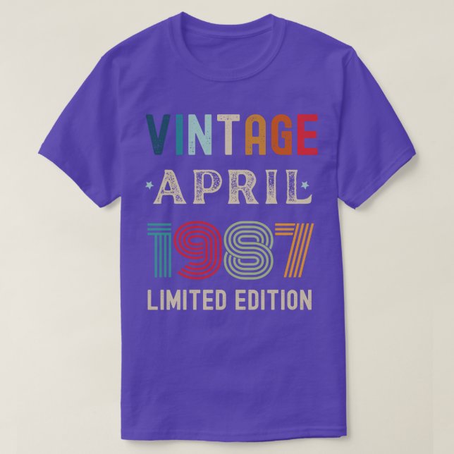 April Geburtstagsgeschenk 7 T-Shirt (Design vorne)