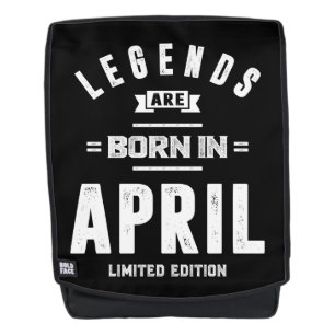 April Geburtstagsgeschenke Legenden sind im April  Rucksack