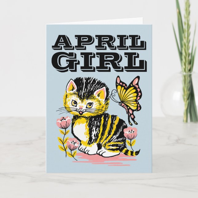 APRIL GEBURTSTAGSGRÜSSE KARTEN (Vorderseite)