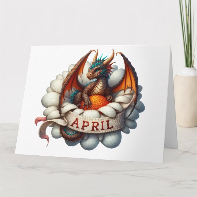 April Geburtstagskarte Karte (Vorderseite)