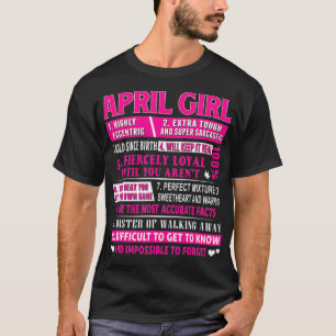 April Girl Funny April Geburtstag T-Shirt