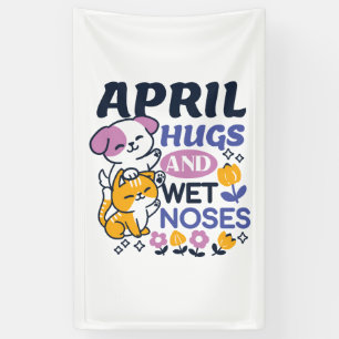April Hugs und Nassnasen - Niedliche Hunde und Kat Banner