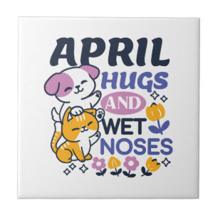 April Hugs und Nassnasen - Niedliche Hunde und Kat Fliese