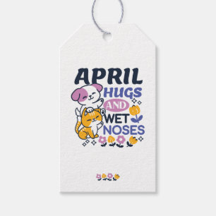 April Hugs und Nassnasen - Niedliche Hunde und Kat Geschenkanhänger