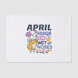 April Hugs und Nassnasen - Niedliche Hunde und Kat Seidenpapier