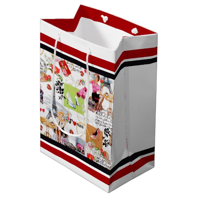 April in Paris 2 Mittlere Geschenktüte (Vorderseite Schrägansicht)