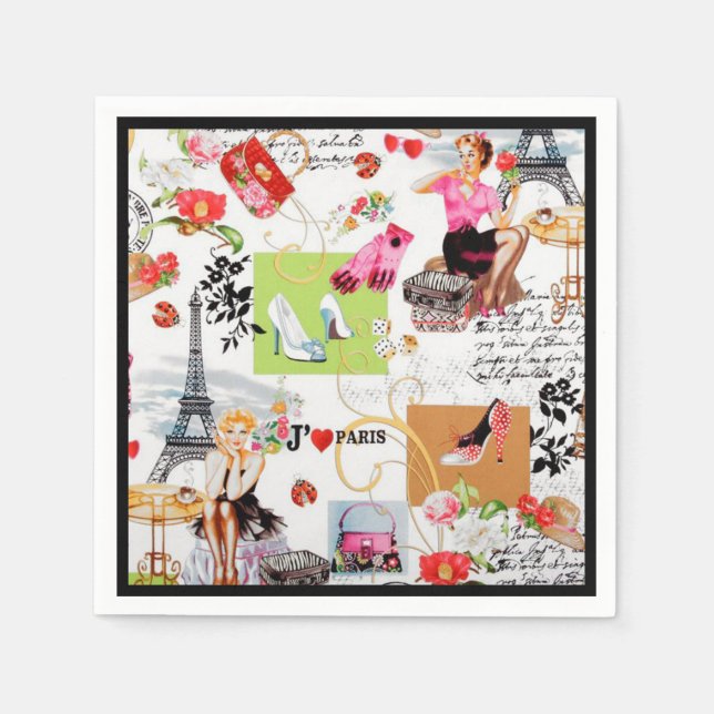 April in Paris 2 Serviette (Vorderseite)