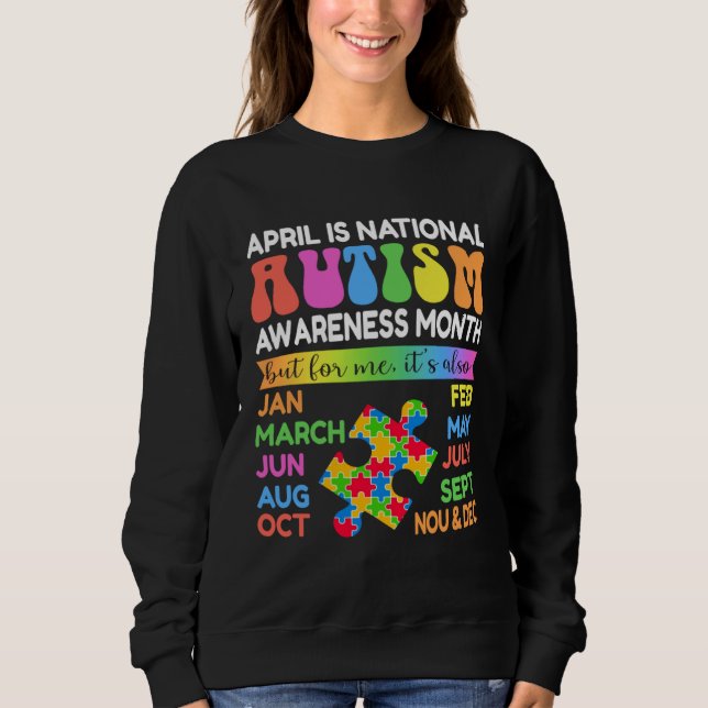 April is National Autism Awareness Month Boy Girl  Sweatshirt (Vorderseite)