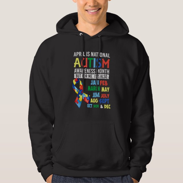 April is National Autism Awareness Month Hoodie (Vorderseite)