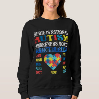 April is National Autism Awareness Month Kids Boy Sweatshirt