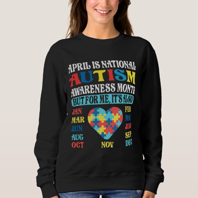 April is National Autism Awareness Month Kids Boy  Sweatshirt (Vorderseite)