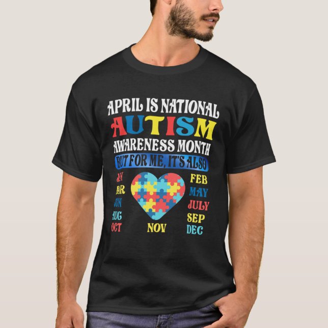 April is National Autism Awareness Month Kids Boy  T-Shirt (Vorderseite)