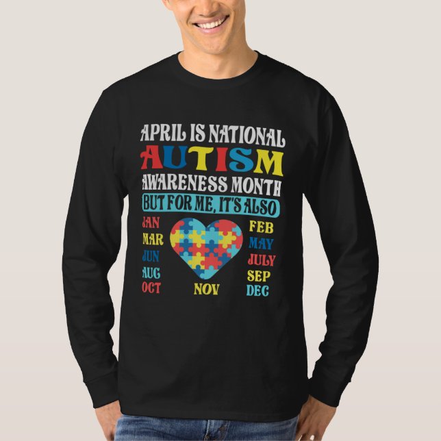 April is National Autism Awareness Month Kids Boy  T-Shirt (Vorderseite)