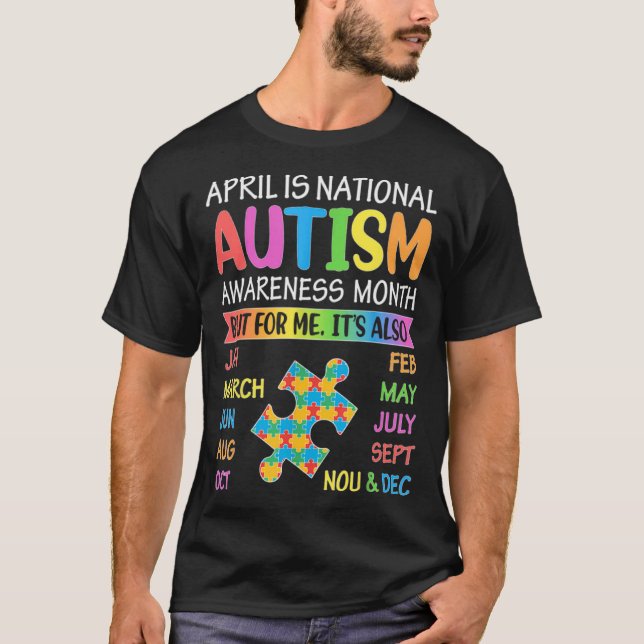 April is National Autism Awareness Month Kids Boy  T-Shirt (Vorderseite)