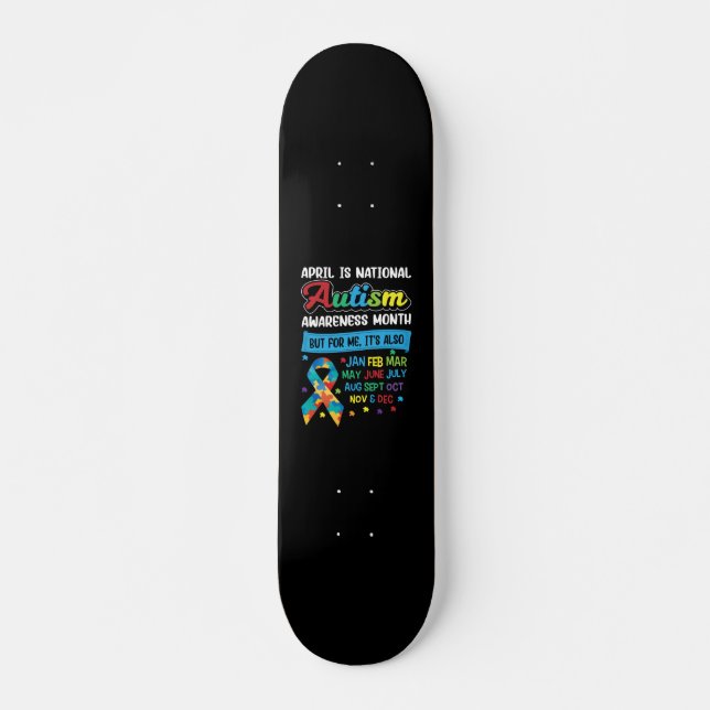April is National Autism Awareness Month Skateboard (Vorne)