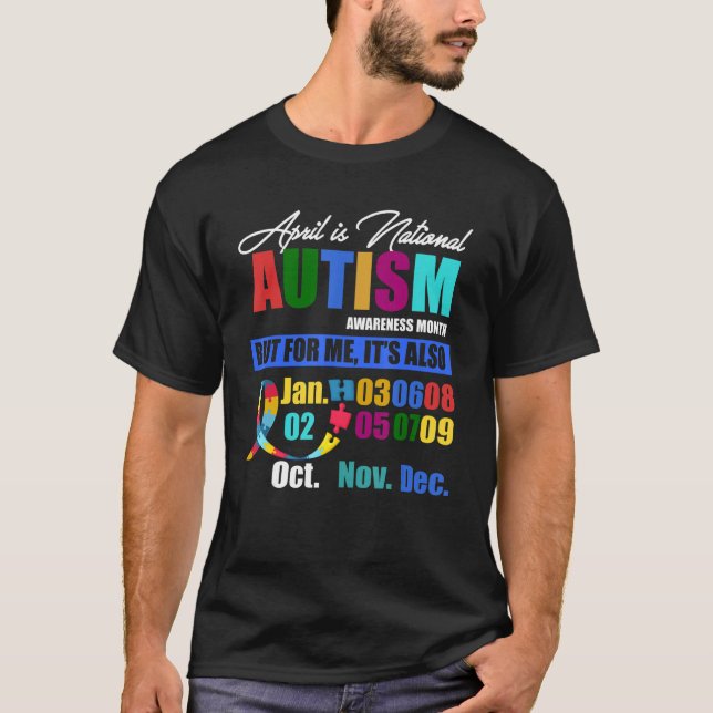 April ist Autistischer Monat des nationalen Autism T-Shirt (Vorderseite)