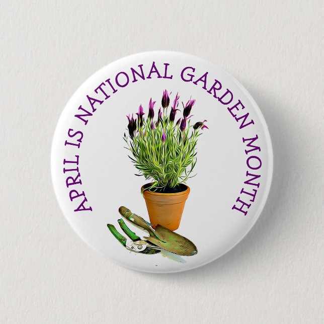 April ist der Monat des Nationalgartens Button (Vorderseite)