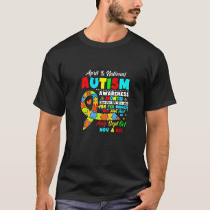 April ist die National Autismus Awareness Autistic T-Shirt