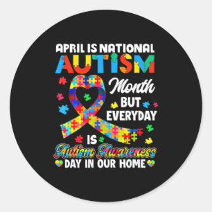 April ist Nationaler Monat des Bewusstseins für Au Runder Aufkleber