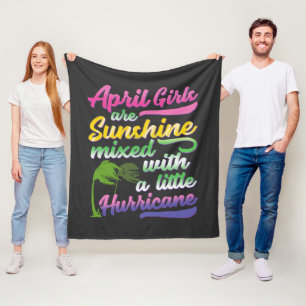April Mädchen sind Mix aus Sonnenschein und Hurrik Fleecedecke