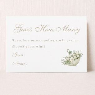 April May Blumen Baby Shower Spiele Errate wie vie Dankeskarte