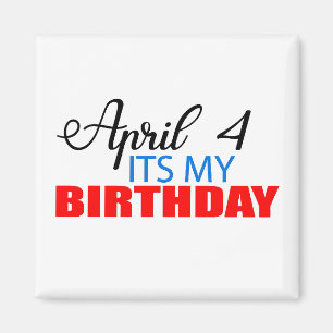 April mein Geburtstag Magnet