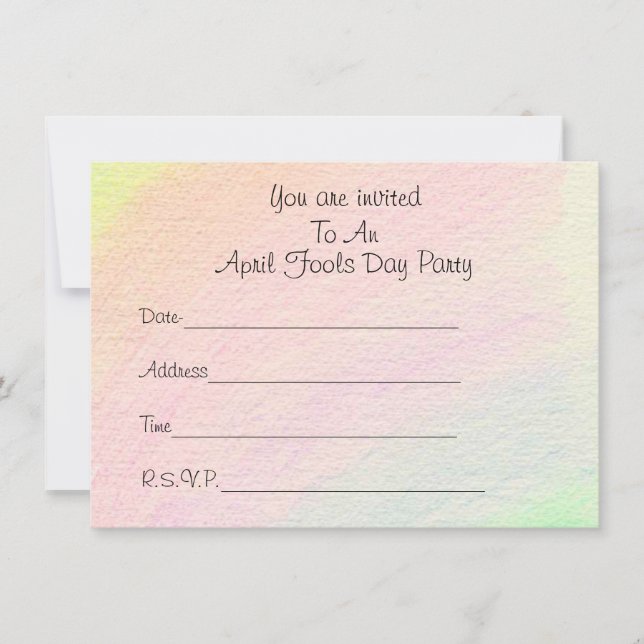 April - Narren Einladung (Vorderseite)