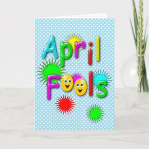 April Narren Tag, lustig farbenfrohe Polka Dotte Karte