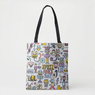 April Narren Tag lustige doodle bunten Set 1. Vint