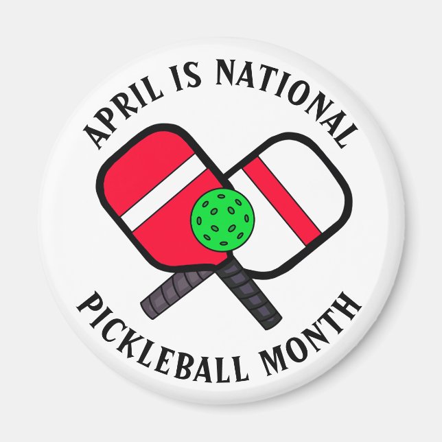 April: National Pickleball Montag Magnet (Vorne)