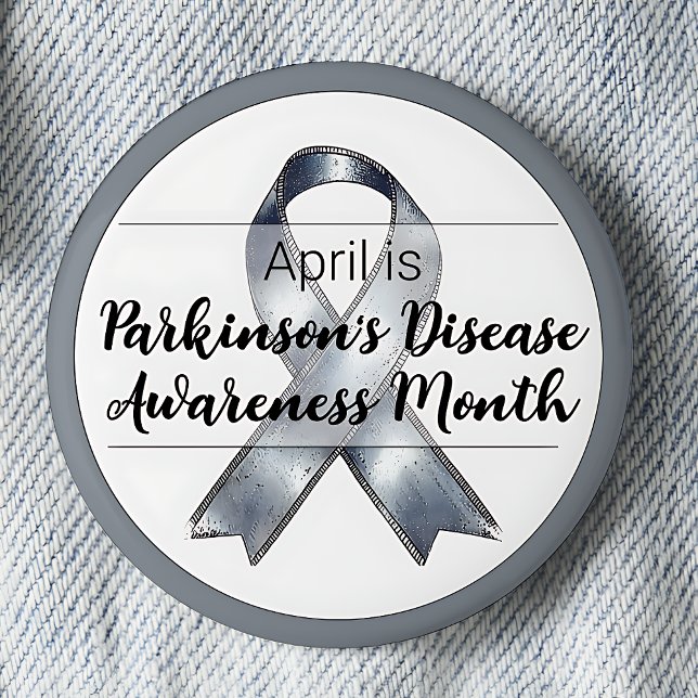 April Parkinson's Disease Awareness Monat Button (April is Parkinson's Disease Awareness Month pinback button.)