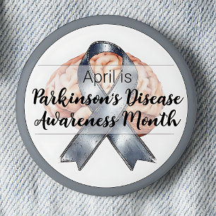 April Parkinson's Disease Brain Awareness Month Button
