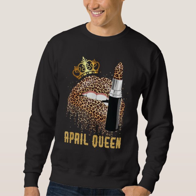 April Queen Leopard Lips Shirt April (Vorderseite)