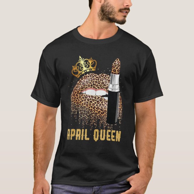 April Queen Leopard Lips Shirt April (Vorderseite)