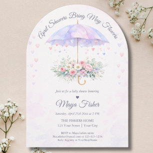 April-Schauer bringen Maiblumen-Baby-Party Einladung
