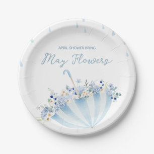 April-Schauer bringen Maiblumen-Baby-Party Pappteller