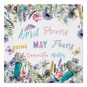 April-Schauer bringen Maiblumen Poster