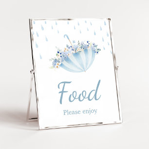 April-Schauer Bringt Mai-Blumen Baby Shower Essen Poster