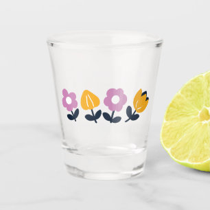 April - Schläge und Nassnasen - Blumenstrauß Schnapsglas