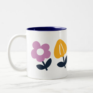 April - Schläge und Nassnasen - Blumenstrauß Zweifarbige Tasse
