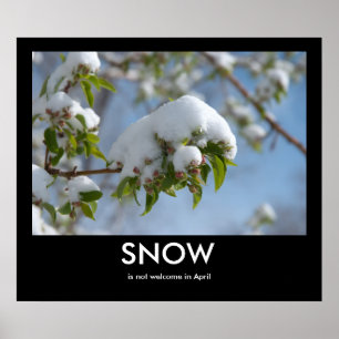 April-Schnee Demotivational Plakat