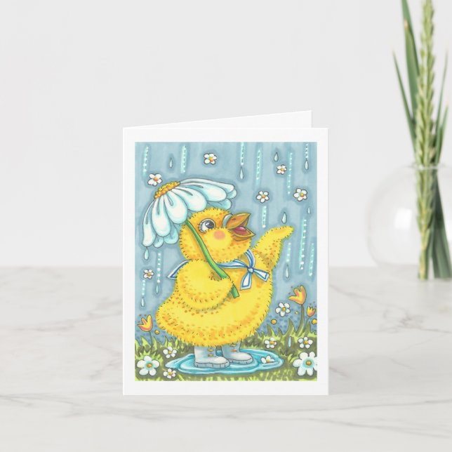 APRIL SHOWERS BRINGT VIELLEICHT BLUME FRÜHSTÜCKSKA KARTE (Vorderseite)