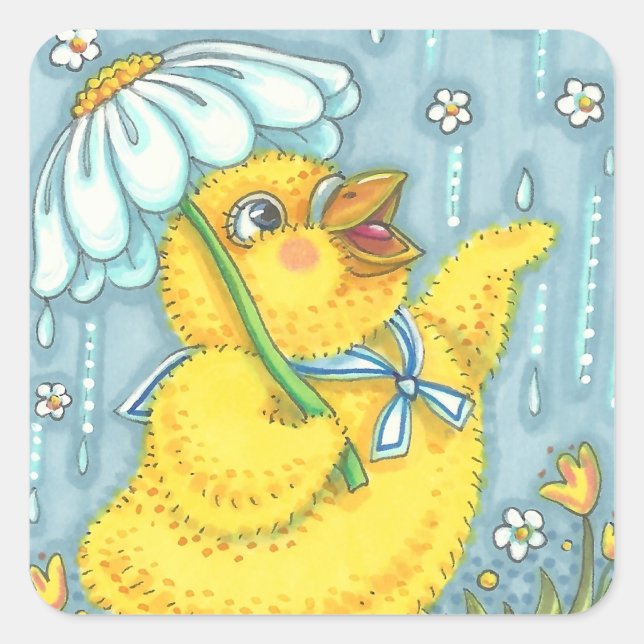 APRIL SHOWERS SPRING CHICK STICKERS Sheet (Vorderseite)