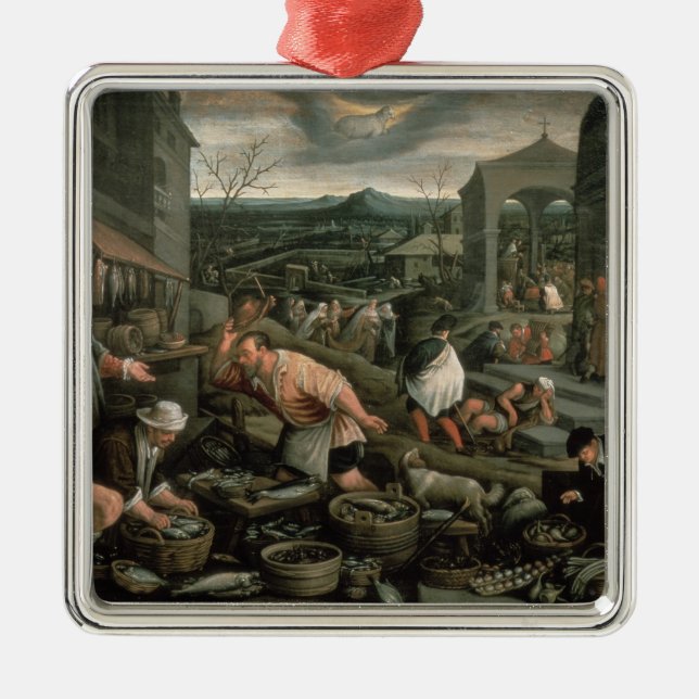 April Silbernes Ornament (Vorne)