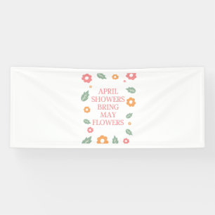 Aprildusche kann Blume Banner