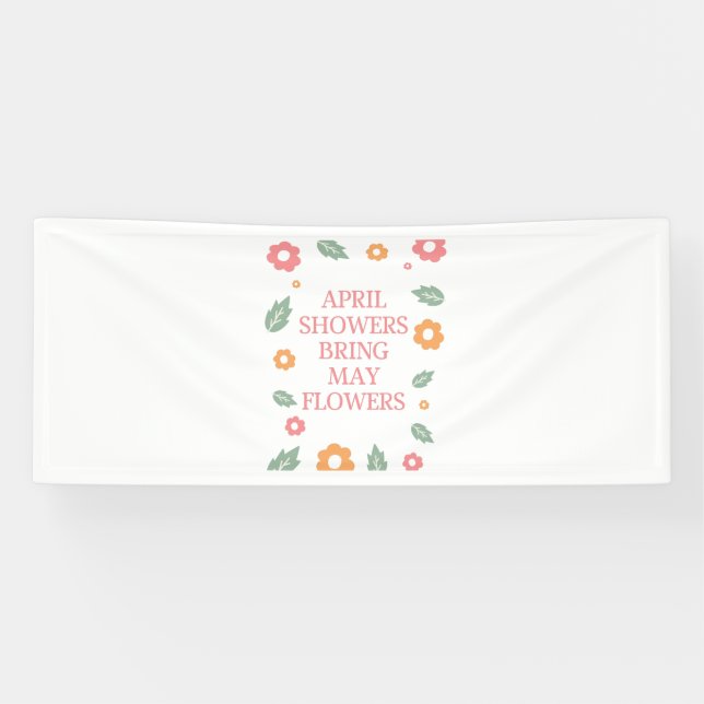 Aprildusche kann Blume Banner (Horizontal)
