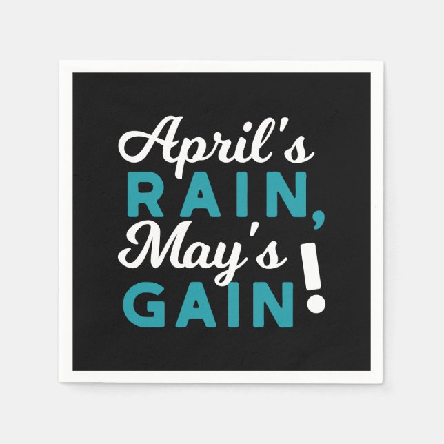 Aprilduschen können Blume inspirierendes Zitat Serviette (Vorderseite)