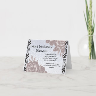 Aprilgeburtstein Diamantkarte Karte