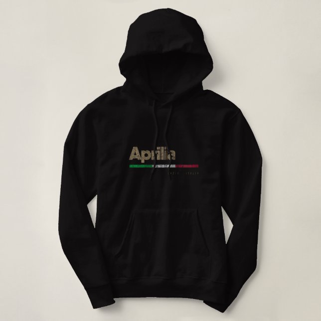 Aprilia Italia City Retro Flag Italien Zip Hoodie (Design vorne)